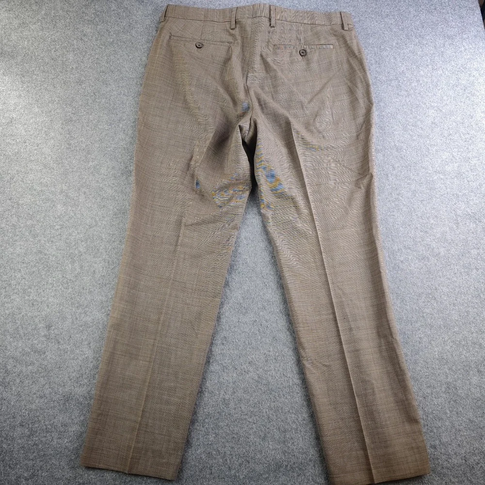 Banana Republic Pants Mens 35x30 Slim Fit Brown Flat Front Wool Stretch